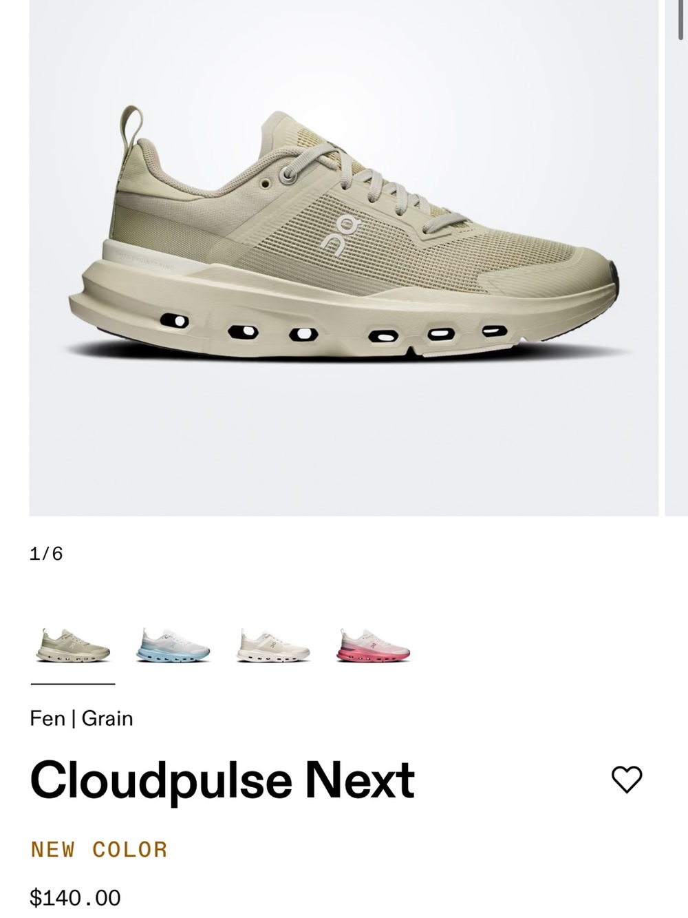 On Running Cloudpulse Next Men's Sneakers — Fen (Grain) Olive Beige